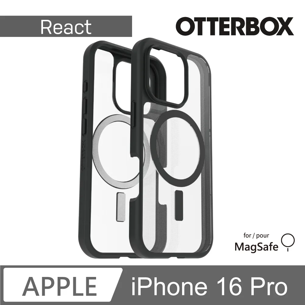 【OtterBox】iPhone 16 Pro 6.3吋 ReactNecklace 簡約掛繩輕透防摔殼-黑(支援MagSafe) 歷史價格詳細信息