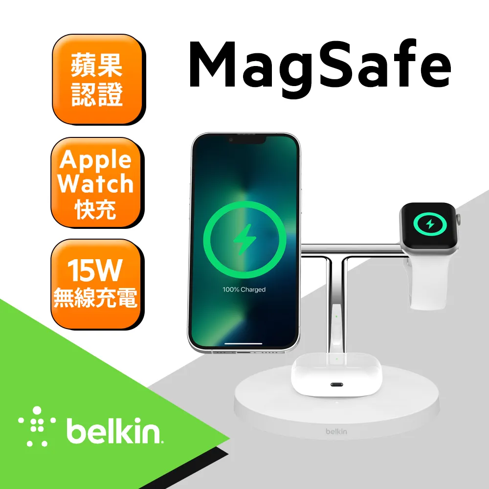 Belkin BOOST↑CHARGE™ PRO MagSafe 3合1無線充電板(黑) 歷史價格詳細信息