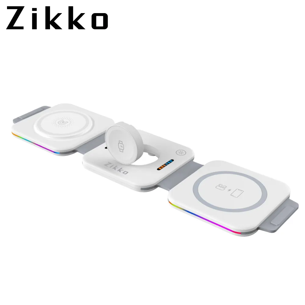 Zikko 五合一摺疊夾心無線充電座ZK-CG01_黑 歷史價格詳細信息