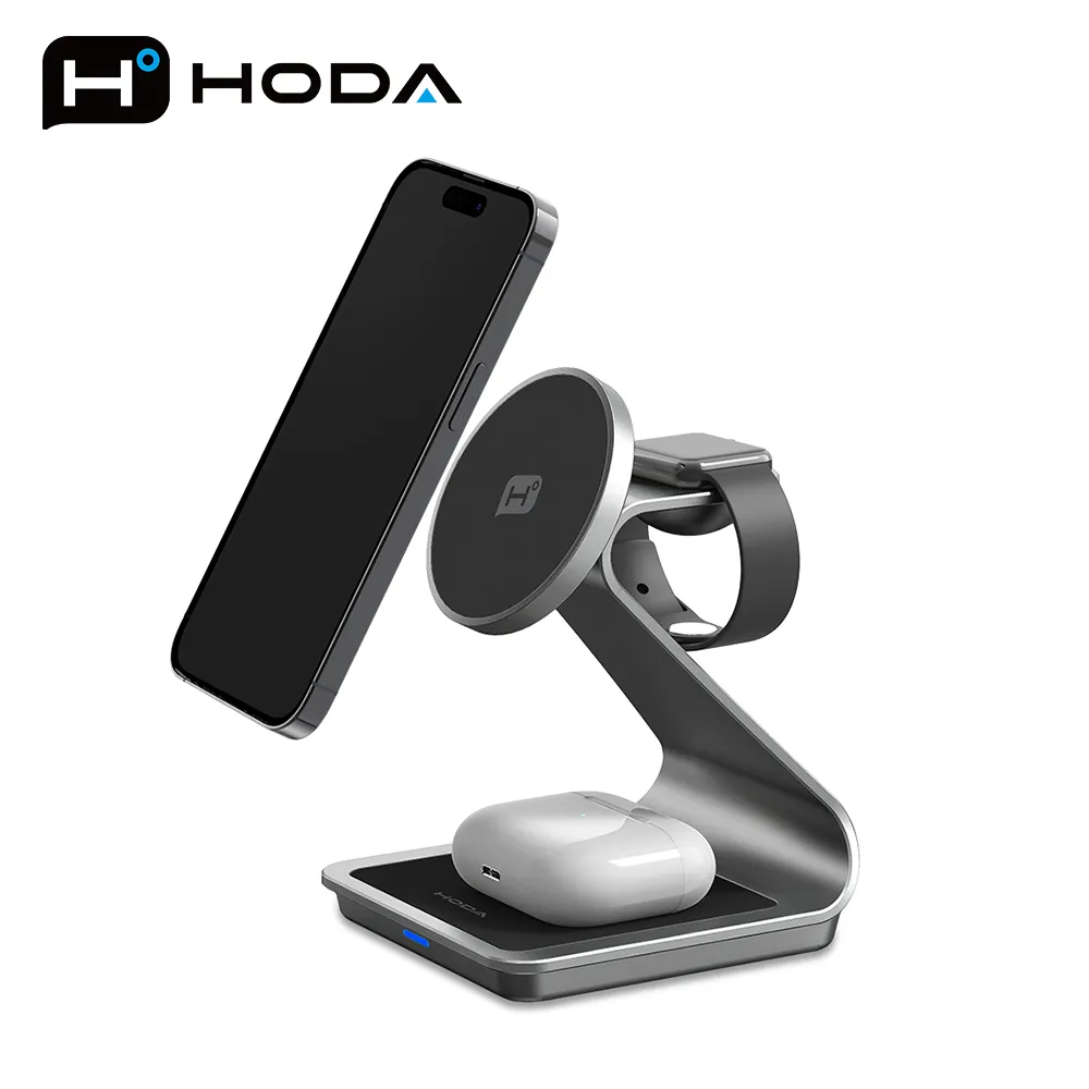 HODA 三合一 磁吸 MagSafe 無線 充電座 附 A to C 充電線 iPhone 16 15 14 歷史價格詳細信息