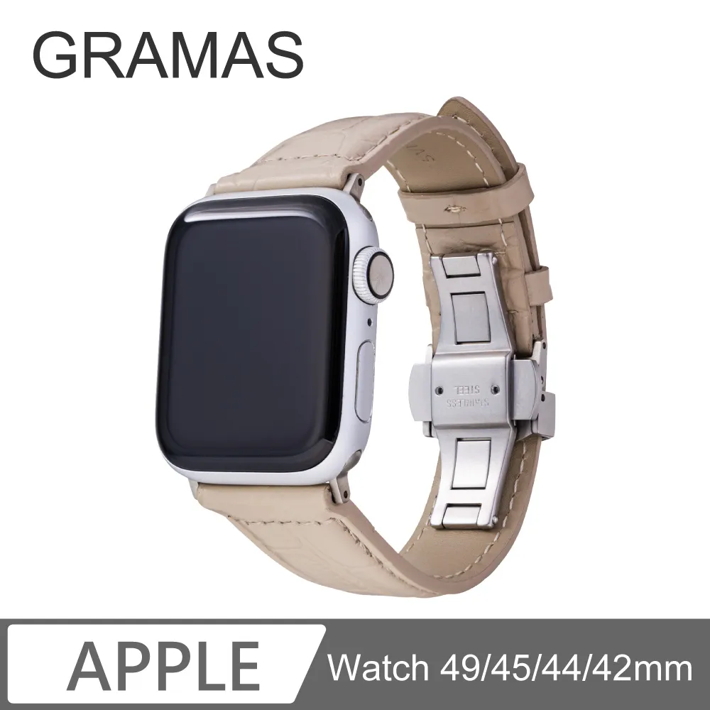 Gramas Apple Watch 42/44/45mm 法國海軍帆布錶帶-黑 歷史價格詳細信息