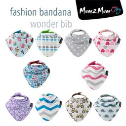 Mum 2 Mum　雙面竹纖維棉機能口水巾圍兜-水彩方塊/星星 歷史價格詳細信息