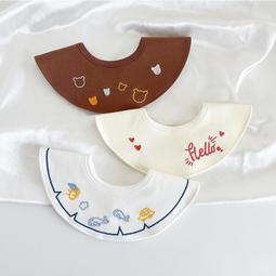 韓版新款抗菌棉口水巾嬰兒圍兜防水吐奶圍兜刺繡寶寶棉質口水兜 價格比較,價格查詢,歷史價格詳細信息