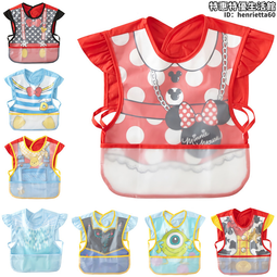 兒童圍兜無袖防水卡通小汽車背心式魔術貼防髒寶寶飯圍兜兜春夏秋 歷史價格詳細信息