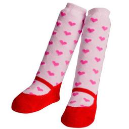 美國 Jazzy Toes 時尚造型棉襪單入組_桃紅愛心長襪(JTNH-04) 歷史價格詳細信息