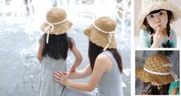 草帽 親子帽 韓版 親子草帽 兒童草帽 女童 遮陽帽 柔軟可折疊 手工編織氣質母女帽 夏日海邊出遊防曬必備 歷史價格詳細信息