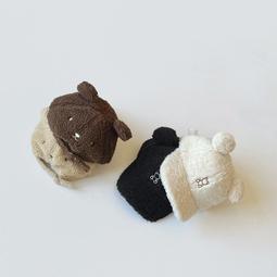 可愛羊毛小熊耳朵毛線針織帽子女秋冬季顯臉小護耳大頭圍綁帶冷帽 歷史價格詳細信息