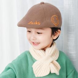 貝雷帽 節日氛圍感新年圣誕水貂毛紅色貝雷帽大頭圍顯臉小保暖毛絨帽 歷史價格詳細信息