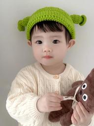 怪物史萊克帽子痞幼同款兒童成人搞怪針織綠色沙雕創意可愛頭 冬BY828 歷史價格詳細信息