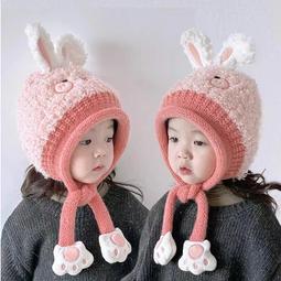 秋冬季男女兒童護耳保暖加絨棉帽圍脖一體可愛超萌寶寶兔子熊貓帽 歷史價格詳細信息