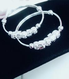 [金年春金仔店] 純銀999 兒童 嬰幼兒 彌月禮 幸運草 鐲子 手鐲 手環 銀鐲子 銀手鐲 銀手環 銀幣 銀飾 歷史價格詳細信息