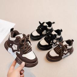 男女童鞋子秋冬2024兒童運動鞋皮面老爹鞋男女孩中大童迷彩跑步鞋 歷史價格詳細信息