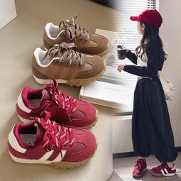 男童跑步運動鞋2024秋冬新款兒童小白鞋女童加絨二棉鞋軟底老爹鞋 歷史價格詳細信息