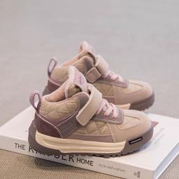 女童加絨運動鞋2024冬季新款男童保暖棉鞋旋轉紐扣兒童跑步老爹鞋 歷史價格詳細信息