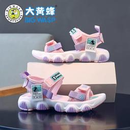 大黃蜂童鞋女童涼鞋夏季新款平底小女孩絕美公主鞋兒童防滑沙灘鞋 歷史價格詳細信息