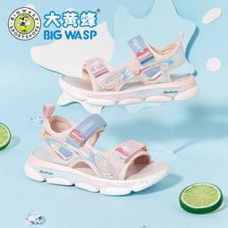 大黃蜂童鞋女童涼鞋夏季新款平底小女孩絕美公主鞋兒童防滑沙灘鞋 歷史價格詳細信息