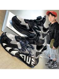 男女童鞋子秋冬2024兒童運動鞋皮面老爹鞋男女孩中大童迷彩跑步鞋 歷史價格詳細信息