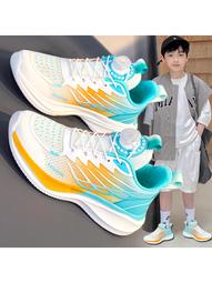 兒童運動鞋鴻星男童鞋子春秋2023款爾克中大童籃球板鞋 歷史價格詳細信息