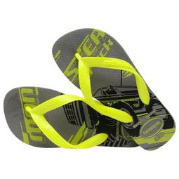 havaianas 哈瓦士 巴西人字拖 兒童款 Athletic 灰底螢光黃帶 拖鞋 夾腳拖 海灘鞋＊潔西小舖＊ 歷史價格詳細信息