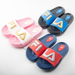 FILA 拖鞋 童鞋 膠拖 湖水綠 粉LOGO 防水 中童 大童 2S432W335 歷史價格詳細信息