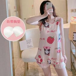 睡衣女生 帶可拆卸胸墊 吊帶背心短褲 莫代爾棉 家居服套裝 性感蕾絲 大尺碼 可調整肩帶 美背設計 寬鬆顯瘦 透氣不悶熱 歷史價格詳細信息