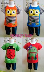 全館滿699免運【MONKEY BABY 】韓國製推薦款100%純棉竹節棉數字圖案男童無袖上衣藍、白2色可選 歷史價格詳細信息