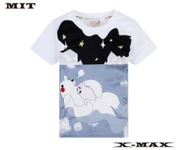 男女童裝短袖T恤熊本熊路飛打底直筒圓領寬松全純棉短袖t恤衫半袖衣服親子裝成人T恤棉質 歷史價格詳細信息