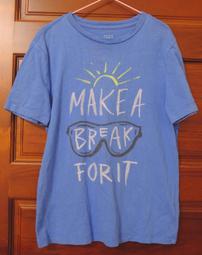 二手8成新 agnès b. 小b 紫藍橫條圓領長袖T  M號 歷史價格詳細信息