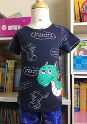 全館滿699免運【MONKEY BABY 】滿版印花恐龍圖案紅色束口內裡微磨毛居家服套裝 歷史價格詳細信息