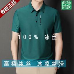 夏季 男士短袖polo衫 冰絲短袖 短袖t恤男 爸爸裝短袖T恤 寬鬆翻領休閒polo衫 速乾衣 排汗服 中老年男裝 口袋-至簡原創 歷史價格詳細信息