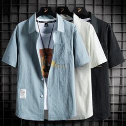 襯衫外套男 2022年春秋新款潮牌工裝襯衫 夏季薄款休閒襯衫 長袖襯衫男天天精選 歷史價格詳細信息