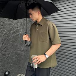 男士polo衫翻領短袖T恤男丅潮流百搭男裝簡約帶領男士上衣體桖-正正男裝 歷史價格詳細信息