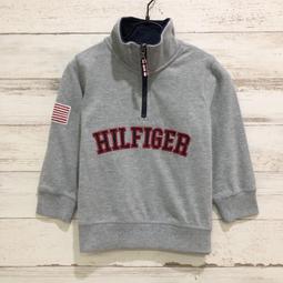 Maple麋鹿小舖 美國購買 童裝品牌 TOMMY HILFIGER 男童灰色字母立領長T ＊ ( 現貨2T ) 價格比較,價格查詢,歷史價格詳細信息