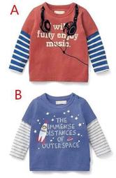 全館滿699免運【MONKEY BABY 】機器人圖案接袖長袖上衣(67931) 歷史價格詳細信息