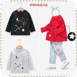 貝克比比屋☆優質 mom and bab 柔軟純棉 星星宇宙立領長袖上衣／內搭上衣＊24m、3T、4T、5T、6T、7T 價格比較,價格查詢,歷史價格詳細信息