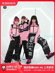 兒童街舞服裝走秀架子鼓男女童反光工裝短袖襯衫套裝嘻哈演出服夏 歷史價格詳細信息