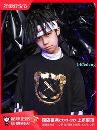 兒童短袖T恤街舞嘻哈hiphop潮牌童裝架子鼓走秀男女童演出服夏季 歷史價格詳細信息