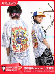 兒童街舞潮服男孩hiphop演出服短袖架子鼓女孩走秀爵士舞表演服夏 歷史價格詳細信息