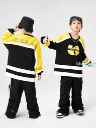 街舞兒童潮服男童hiphop寬松演出服女童爵士舞架子鼓服裝運動會潮 歷史價格詳細信息
