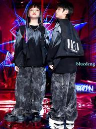 兒童街舞潮服男童嘻哈套裝春秋兒童架子鼓hiphop女童爵士舞演出服 歷史價格詳細信息