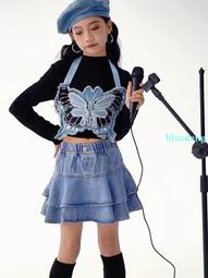 女孩jazz爵士舞服裝秋冬兒童hiphop舞蹈嘻哈街舞潮服迷彩套裝洋氣 歷史價格詳細信息