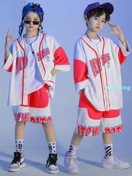 夏季男孩街舞套裝兒童hiphop工裝酷帥演出服爵士舞蹈服女孩表演服 歷史價格詳細信息