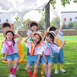 六一男孩子啦啦隊演出服幼兒園表演服班服小學生拉拉隊表演服裝夏 歷史價格詳細信息