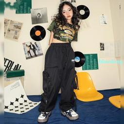 jazz爵士舞穿搭套裝夏天kpop街舞蹈服褲子女hiphop運動高腰堆堆褲 歷史價格詳細信息