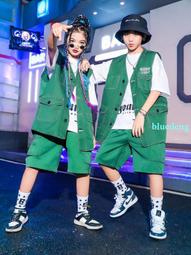 街舞兒童潮服嘻哈背心套裝男孩潮牌hiphop演出服女孩走秀表演服裝 歷史價格詳細信息