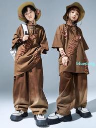 兒童潮牌街舞炫酷個性男女童裝迷彩工裝短褲五分褲架子鼓演出潮服 歷史價格詳細信息