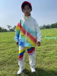 兒童啦啦隊演出服彩虹印花中小學生運動會開幕式表演服幼兒園班服 歷史價格詳細信息