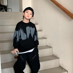 童裝男童秋冬圓領休閒服　兒童可愛卡通字母抓絨短款外套-潮男服飾 歷史價格詳細信息