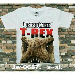 【台中店】JW-0949 迪士尼 正版 侏儸紀 恐龍 暴龍 短袖男童 上衣 T shirt 雷射標 歷史價格詳細信息