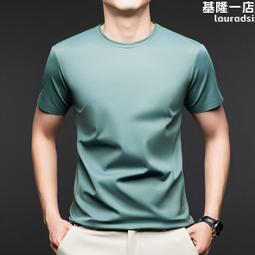 湯米黑示含桑蠶絲錦綸t恤男士短袖2024夏季新款寬鬆半袖T恤中年翻 歷史價格詳細信息